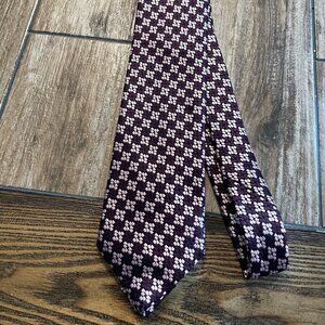 NEW Ermenegildo Zegna 100% Silk Tie Burgundy & Pink